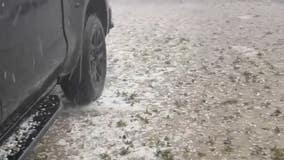 Watch: Hail covers driveway in Lake County