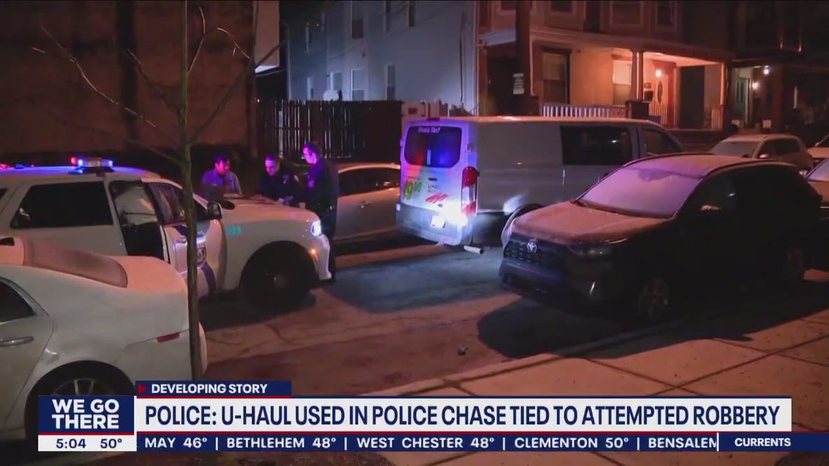 U-Haul wanted in robbery leads police on 90 mph chase through more than 50 Philadelphia streets