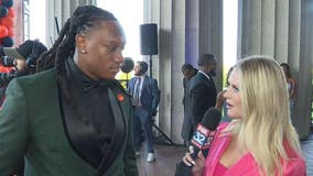 FOX 32's Cassie Carlson catches up with Bears LB Tremaine Edmunds at the Bears Care Gala