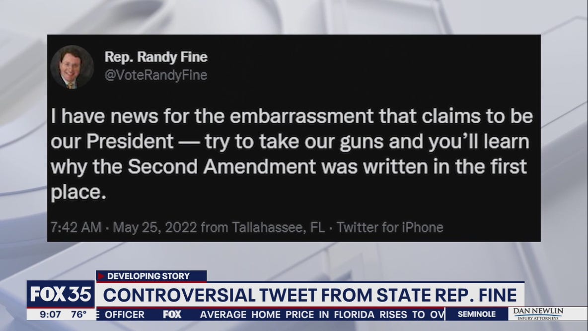 'Try to take our guns': Florida Rep. Randy Fine stirs controversy with 'Second Amendment' tweet aimed at Biden