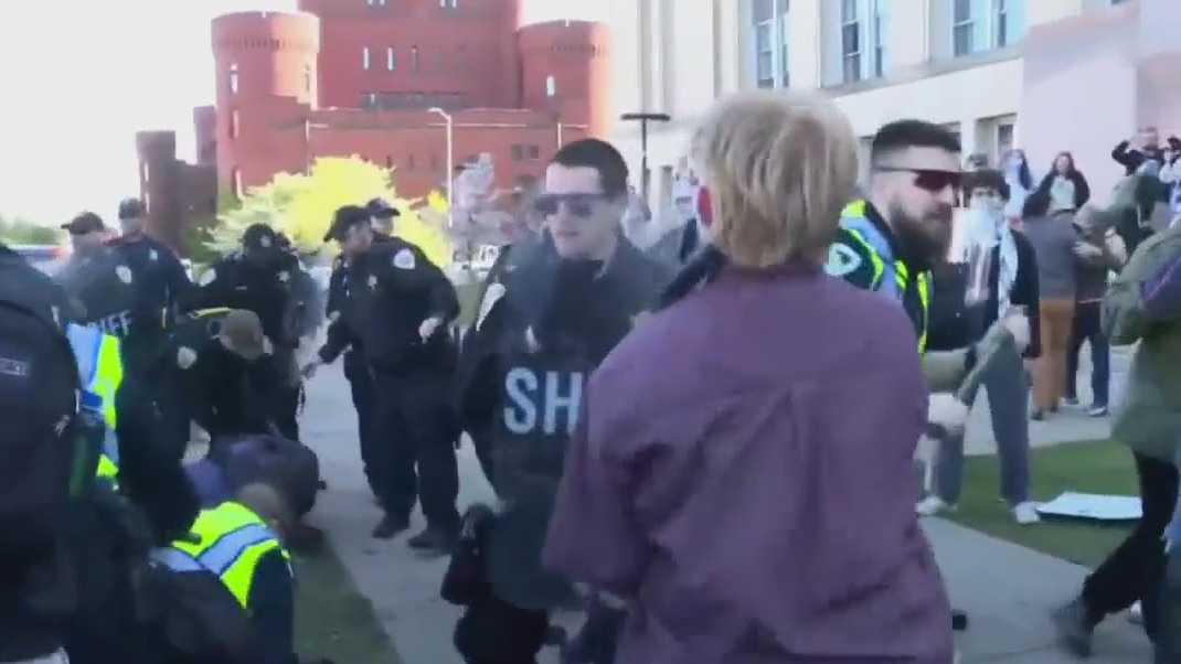 UW-Madison protest, officers injured