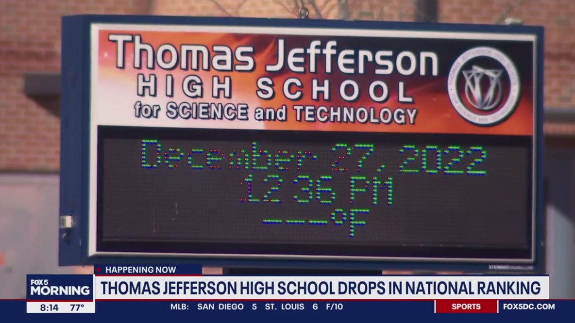 Virginia’s Thomas Jefferson High School drops to 5th