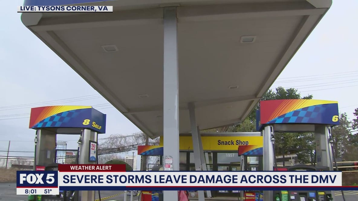 DC region cleans up after thunderstorms, gusty winds and possible tornado move across area