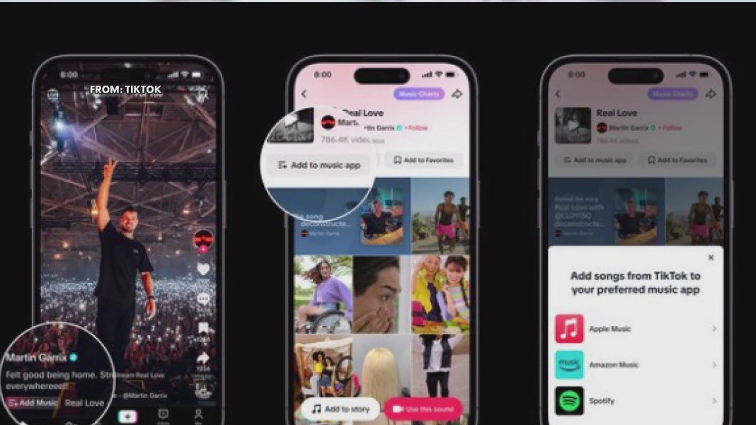 TikTok allows users to save songs directly to music apps