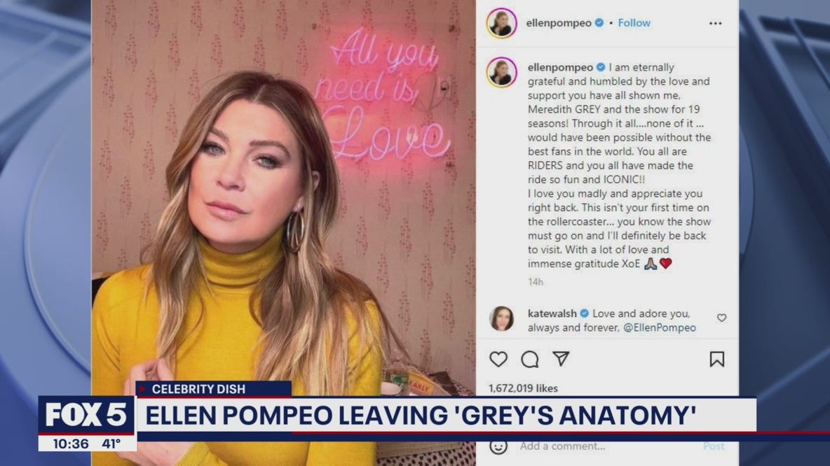 Ellen Pompeo is leaving "Grey's Anatomy"