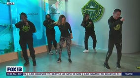 Chynna Greene performs with Seattle Storm Dance Troupe