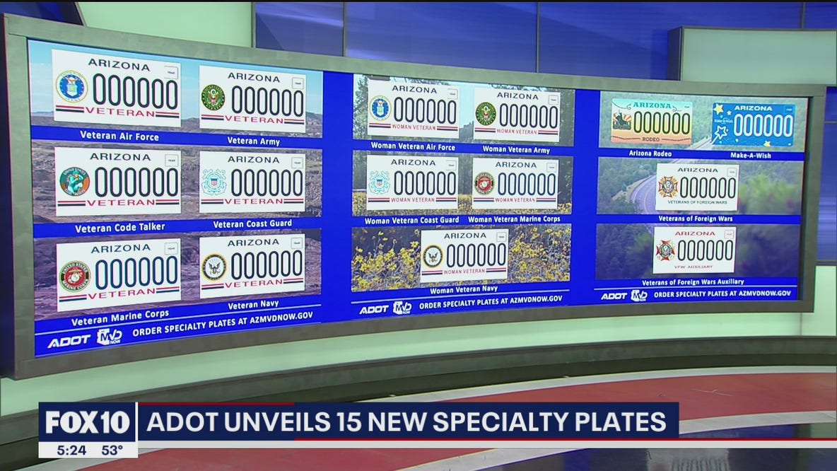 ADOT unveils new specialty plates