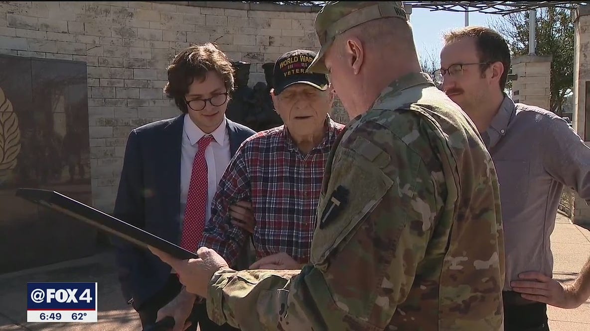 WWII Army veteran surprised for 101st birthday celebration