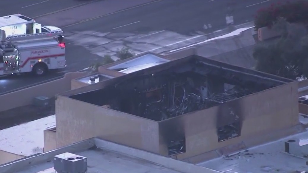Crews battle fire at vacant apartment building