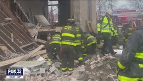 Worker pulled from debris after building partially collapses in Bronzeville