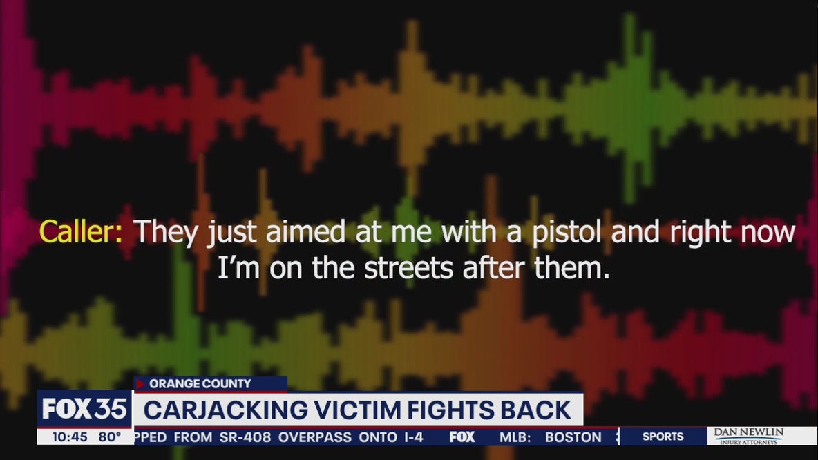 Florida man borrows wife's car to chase down accused carjackers
