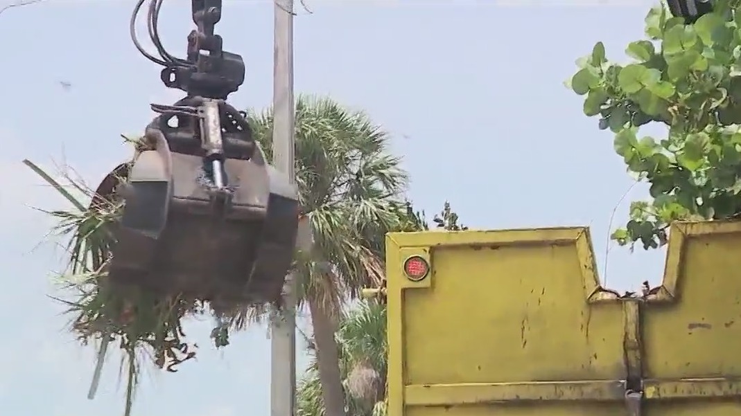 Clean up of tornado debris in Brevard County