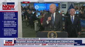 Biden speaks at FEMA HQ following Ian landfall