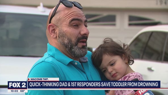 First responders save 2-year-old who fell into swimming pool