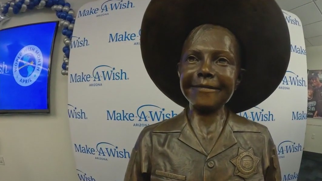 Ceremony held for Make-A-Wish statue replacement