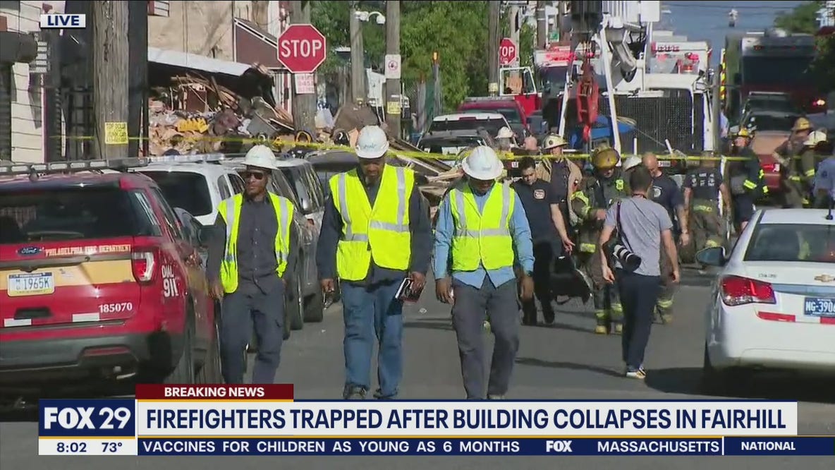 Firefighter dead after building collapse in Philadelphia fire