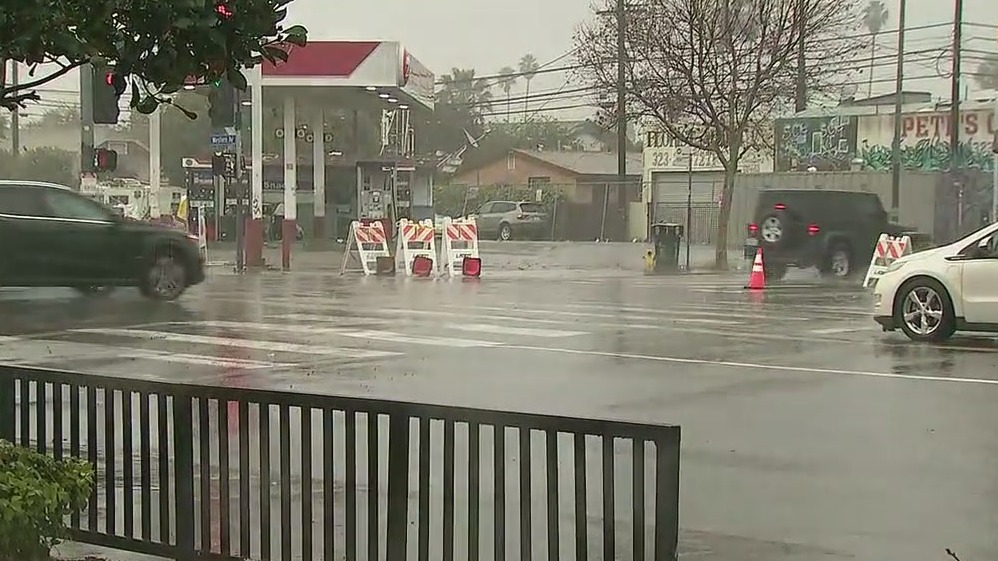 Rains cause street flooding in South LA