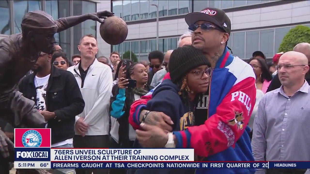 Sixers Unveil Allen Iverson Statue On Legends Walk | FOX 29 Philadelphia