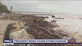 President Biden tours storm damage
