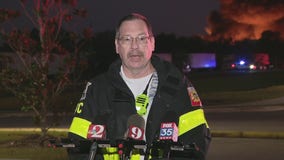 WATCH: Fire chief gives update on massive fire burning near nursery in Osceola County