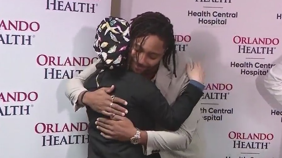 Cardiac arrest survivor thanks doctors