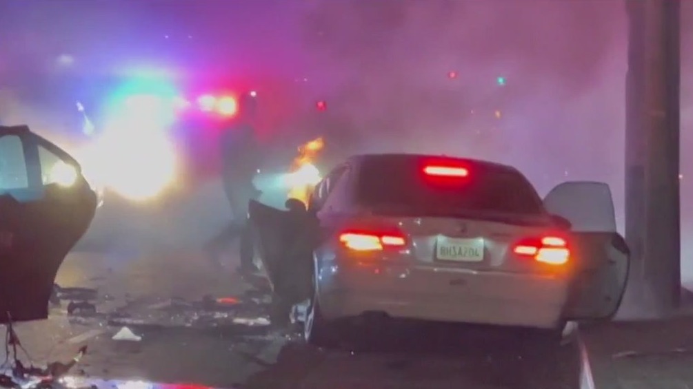 Innocent driver hurt in LAPD pursuit crash