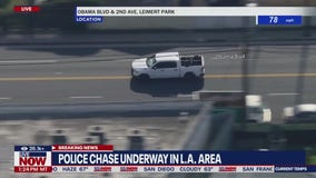 Police chase in downtown L.A. ends with gunfire