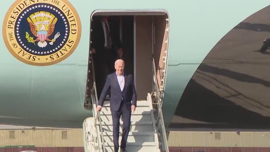 President Joe Biden arrives in Phoenix