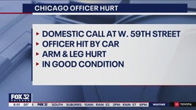 Chicago police officer injured after being struck by vehicle