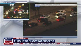 Police chase shooting suspect through LA traffic