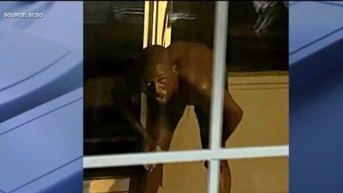 Shirtless man spotted sneaking around home