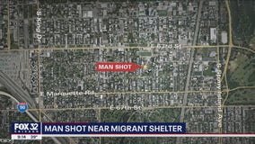 Man shot near Chicago migrant shelter