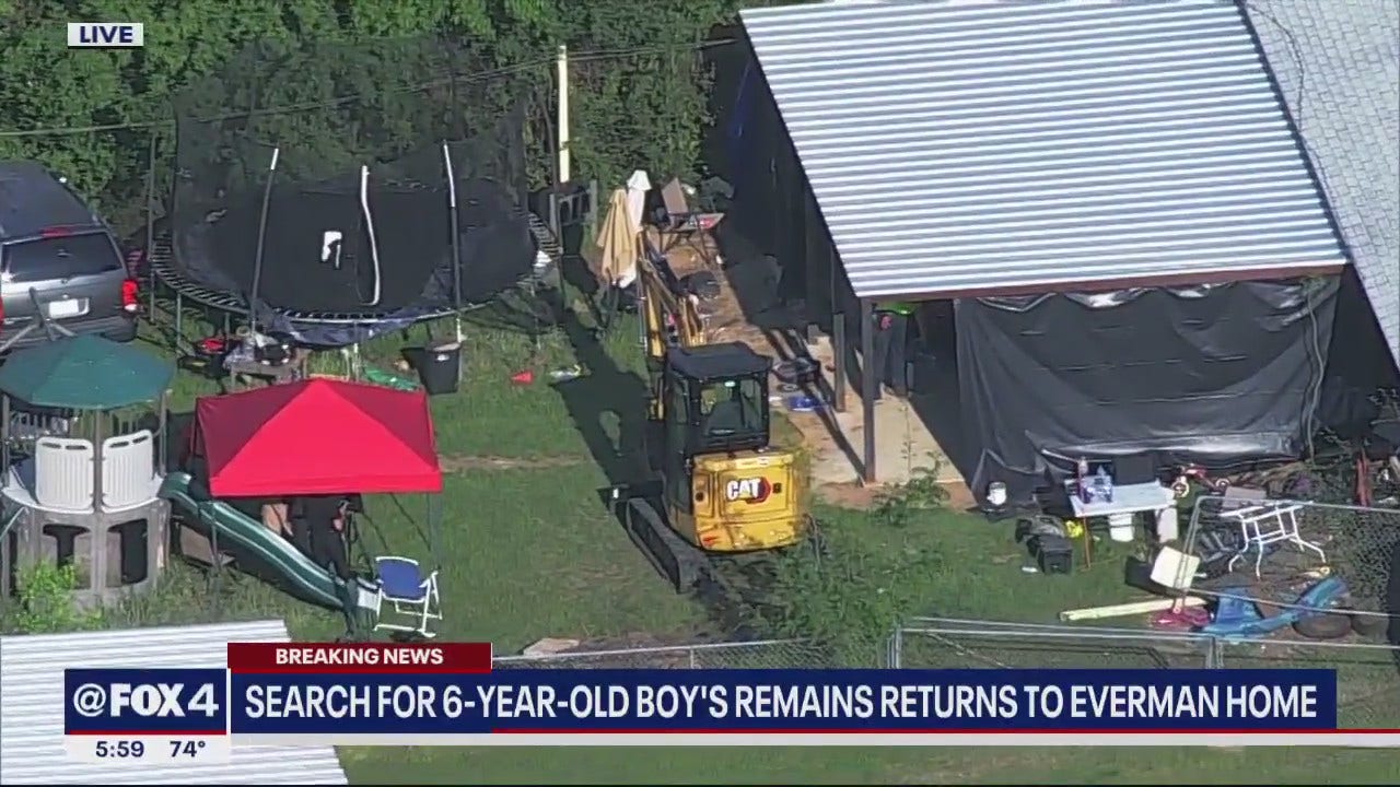 Everman investigators search woods, break concrete looking for missing