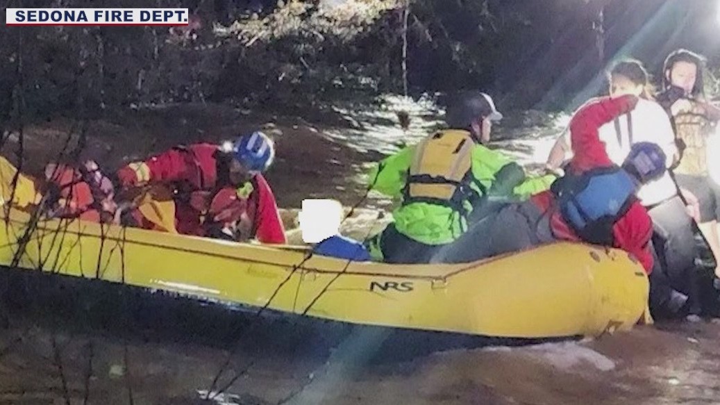 4 people, 2 dogs rescued from flooded Sedona creek