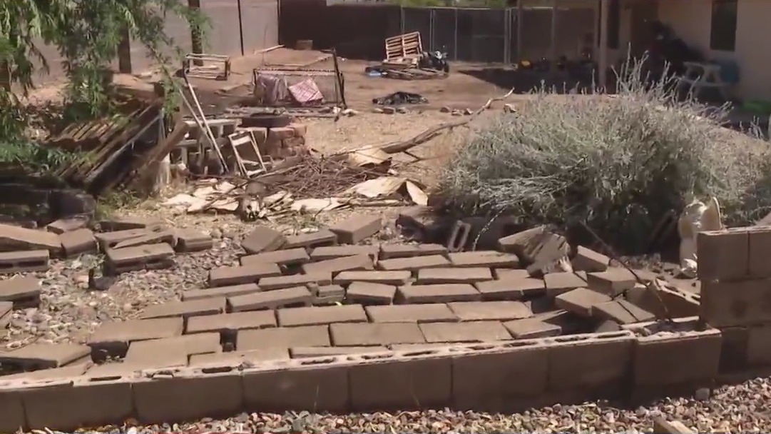 Monsoon microburst left parts of Mesa damaged