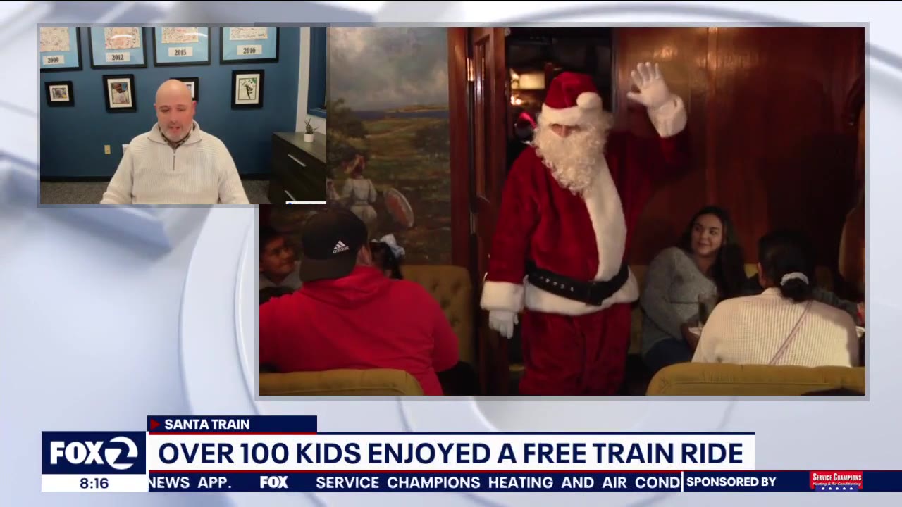 Napa Valley Wine Train takes families from underserved communities on a special Santa train ride