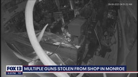 Multiple guns stolen in burglary at Monroe shop
