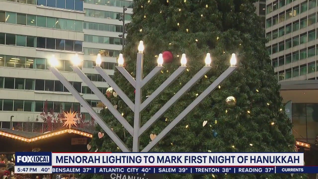 Menorah lighting for first night of Hanukkah comes with security