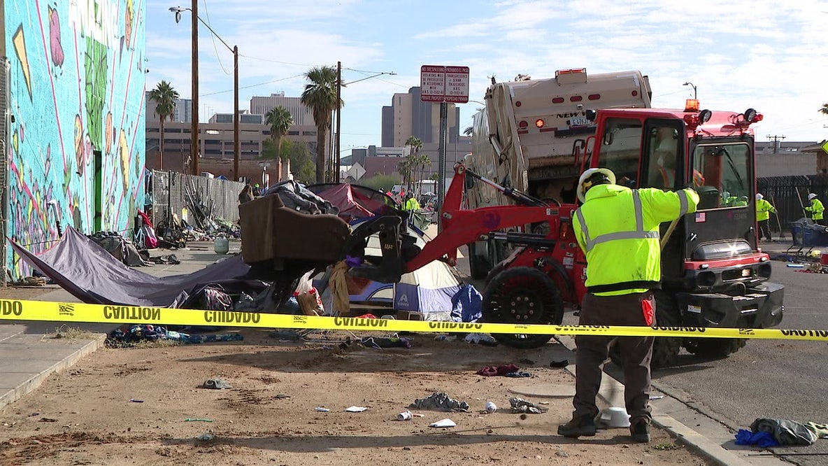 Cleanup happened at 'The Zone' homeless encampment in Phoenix