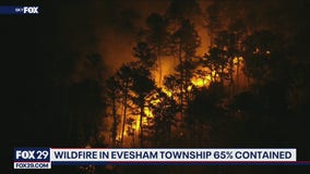 Firefighters battle Burlington County wildfires