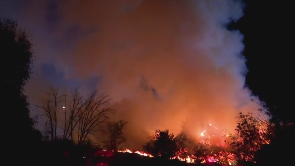 FOX6 gets up-close view of massive Slinger fire
