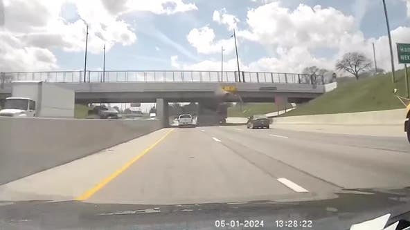 Video: Semi-truck hits bridge on I-94 near Van Dyke