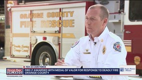 Firefighter awarded for response to warehouse fire