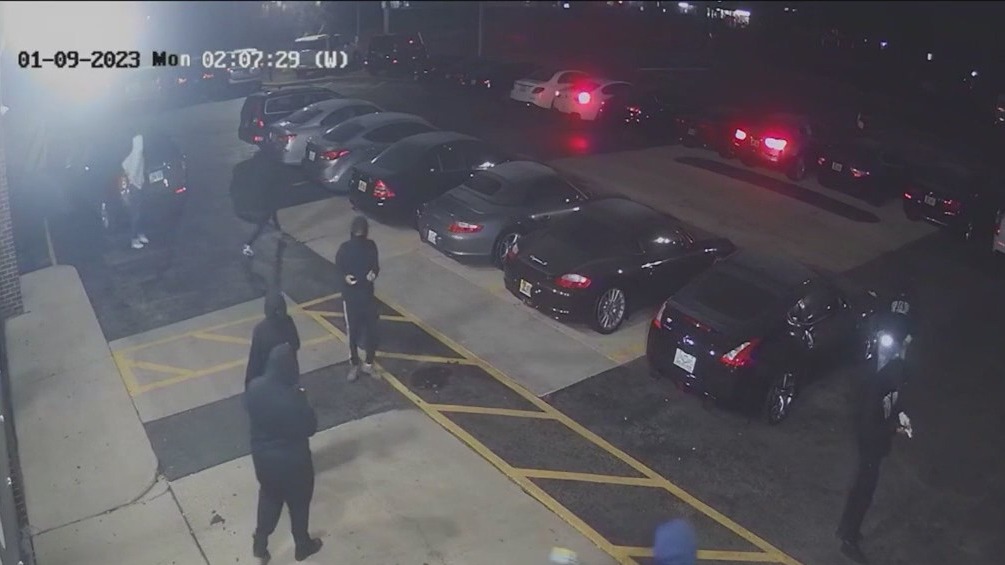 Brazen thieves strike suburban luxury car dealership