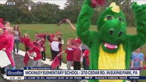 Phillies pep rally at McKinley Elementary School
