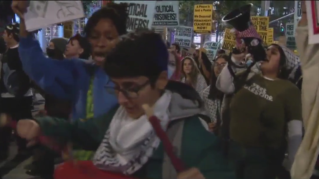 Pro-Palestinian protesters march in San Francisco for permanent ceasefire