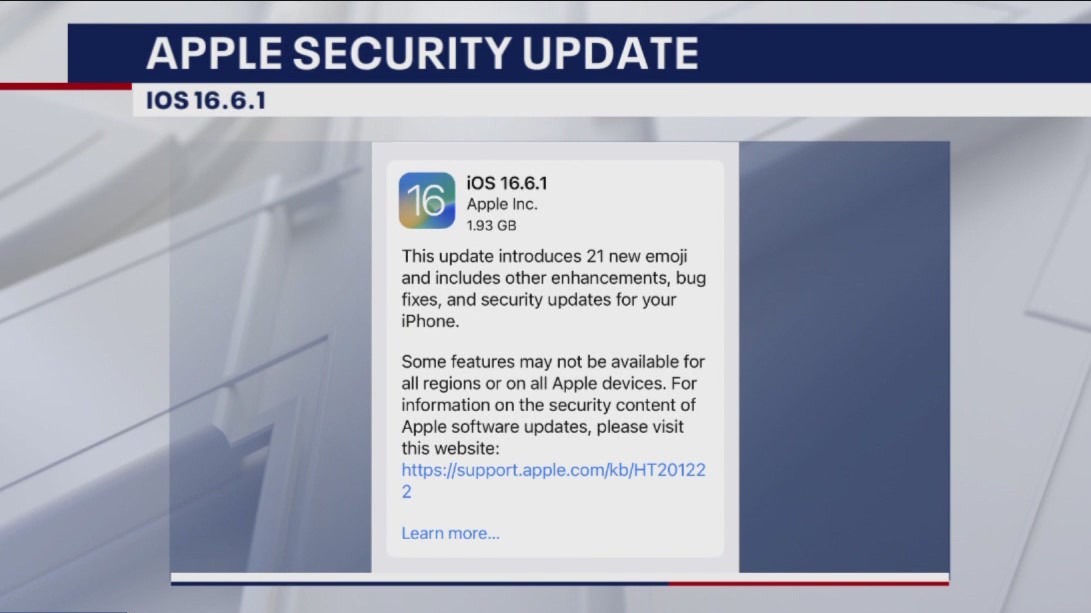 Apple issued critical security update