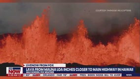 Lava from Mauna Loa inches closer to Hawaii's main highway