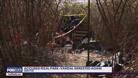 Homeless man arrested after third attempt to build cabin in city-owned park