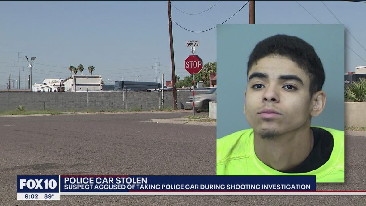 Suspect accused of taking police car during shooting investigation